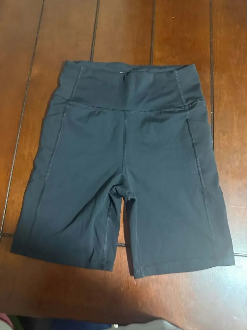 FIGS Women's High-Waisted Activewear Bike Shorts with Side Pockets